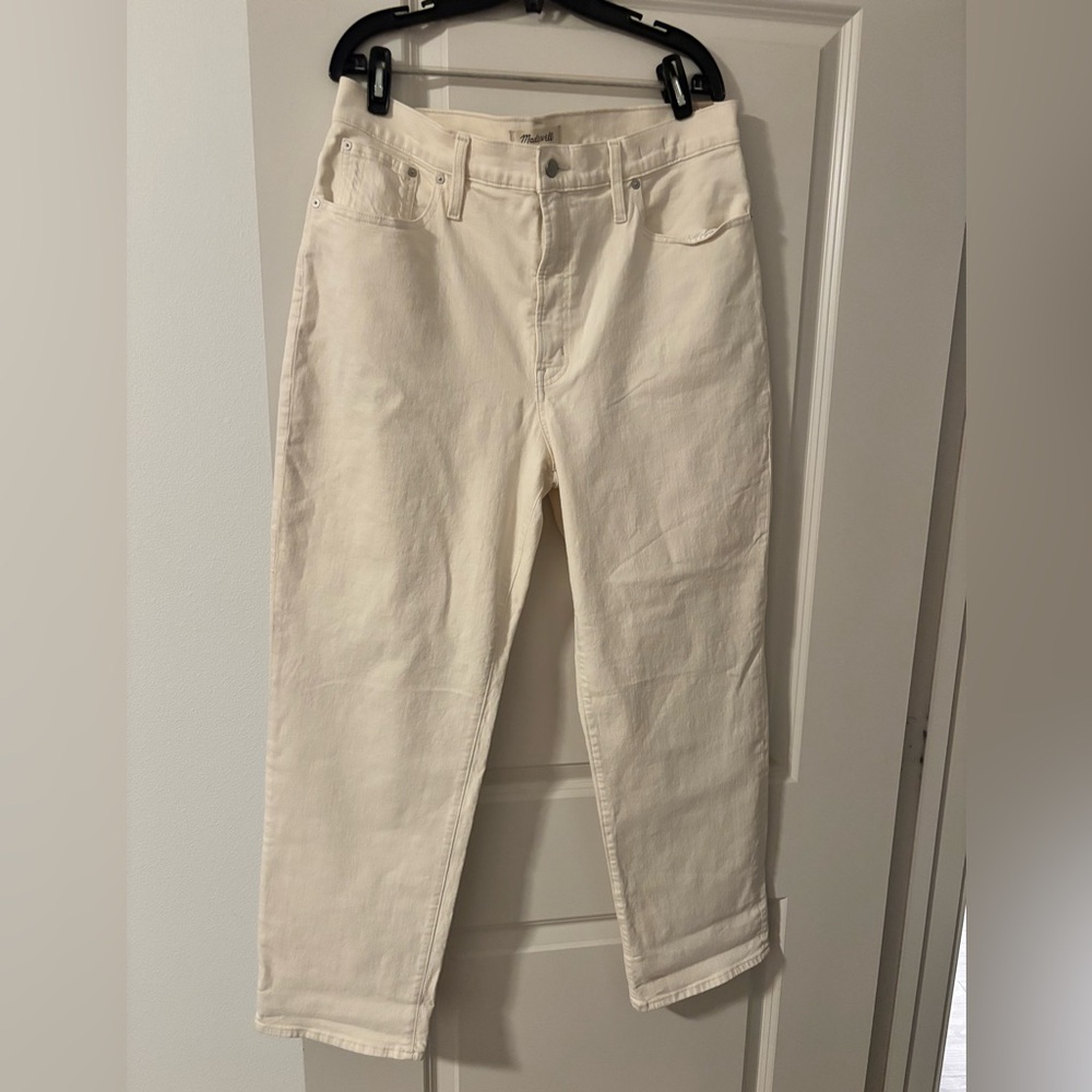Madewell Vintage Straight Jeans in Cream
